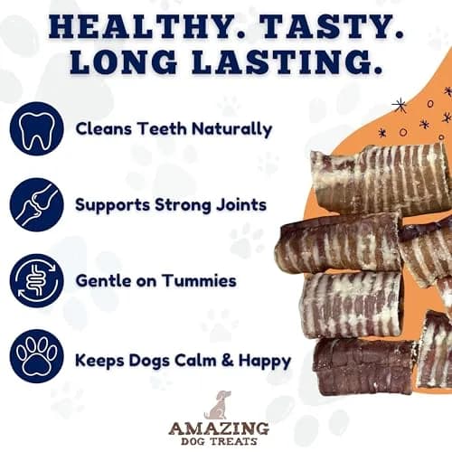 Amazing Dog Treats - 3-4 Inch Beef Trachea Rings (25 pcs) | Long-lasting, All-Natural Dog Chews for Small & Large Breeds thumbnail 4