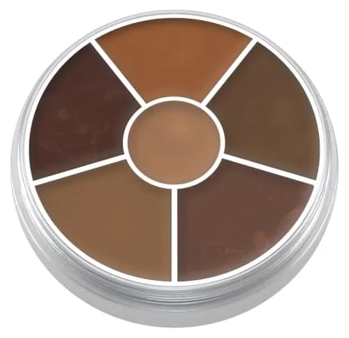 Kryolan Concealer Circle (Dark) 6-Color Cream Palette | Full Coverage, Vegan & Cruelty-Free thumbnail 3