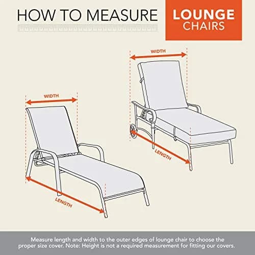 MODERN LEISURE Chalet Patio Chaise Lounge Outdoor Cover 65 x 28 x 29 inches | Water-Resistant thumbnail 5