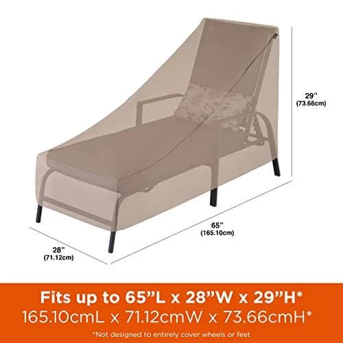 MODERN LEISURE Chalet Patio Chaise Lounge Outdoor Cover 65 x 28 x 29 inches | Water-Resistant thumbnail 2