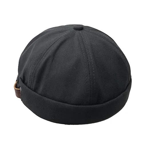 FASHIXD Men Hats Docker Cap Adjustable Cotton Retro Sailor Cap (One Size) thumbnail 2
