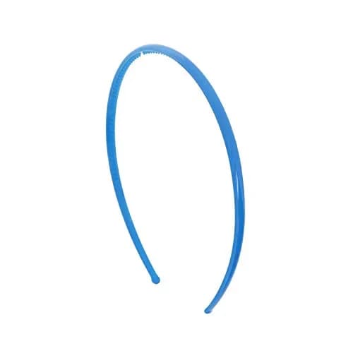 Motique Accessories Thin Plastic Headband Set of 8 Blue | 0.25 inch Wide with Teeth thumbnail 2