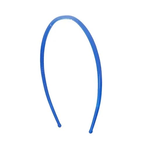 Motique Accessories Thin Plastic Headband with Teeth - Set of 8 Royal Blue | Elegant Hold for Styling thumbnail 2