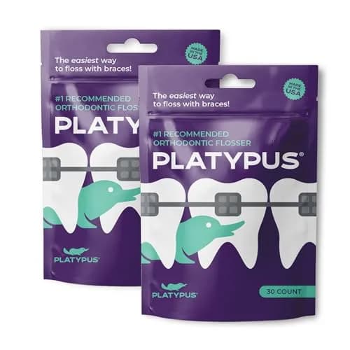 Platypus Orthodontic Flossers for Braces, 60 Count (Pack of 2) | Orthodontist Recommended for Daily Use thumbnail 1