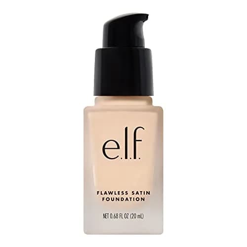 e.l.f. Flawless Satin Foundation Lightweight Medium Coverage Snow 20mL (0.68 Fl Oz) | Vegan Cruelty-Free Semi-Matte Finish thumbnail 1