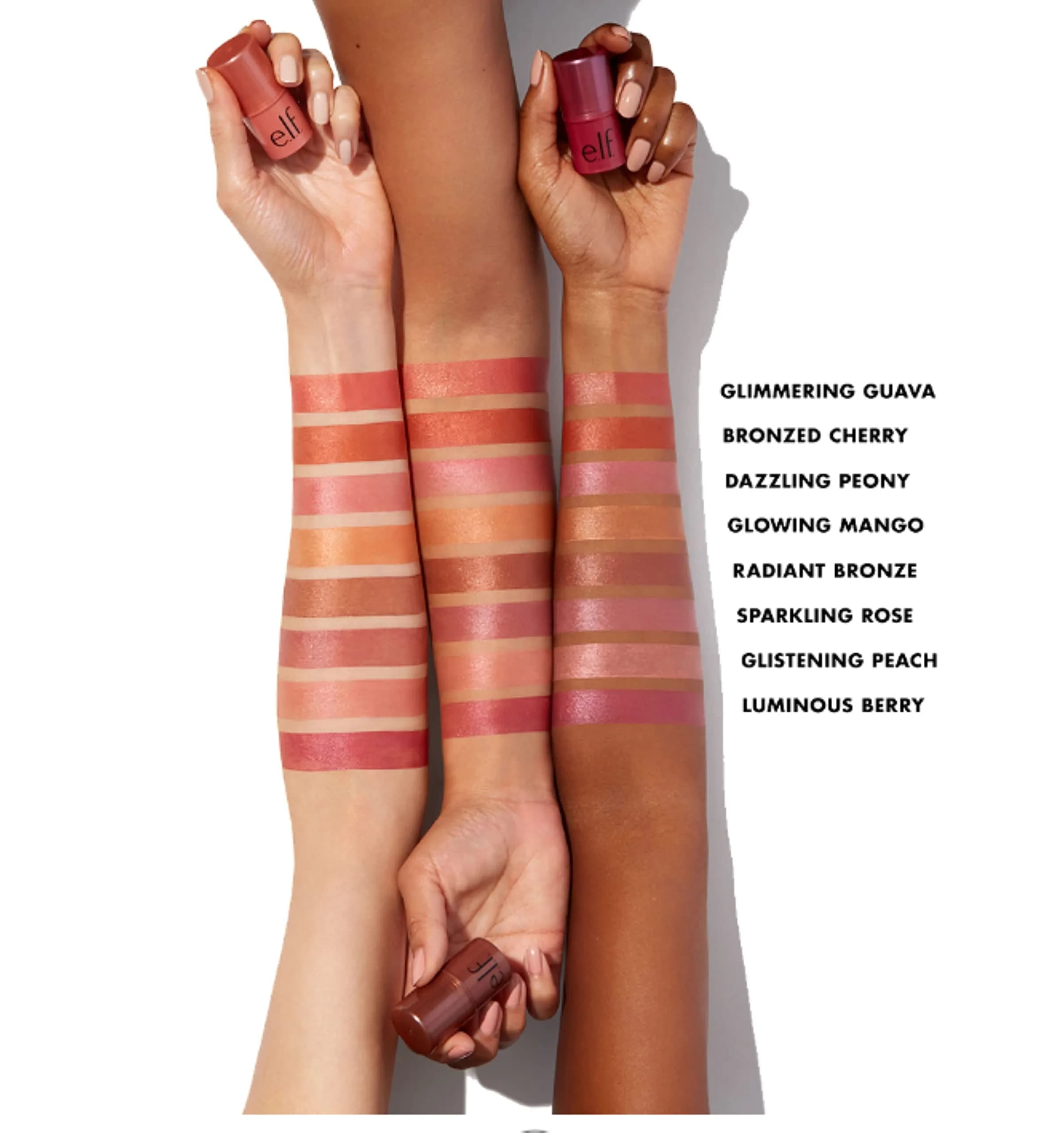 e.l.f. Monochromatic Multi Stick Sparkling Rose 5g (0.17 Oz) | Cream-to-Powder Blush for Eyes, Lips & Cheeks - view 3
