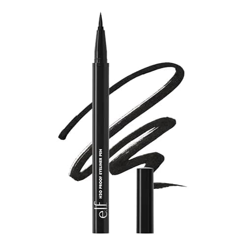 e.l.f. H2O Proof Eyeliner Pen Jet Black 0.59ml (0.02 Fl Oz) | Waterproof Felt Tip for Bold Looks thumbnail 1
