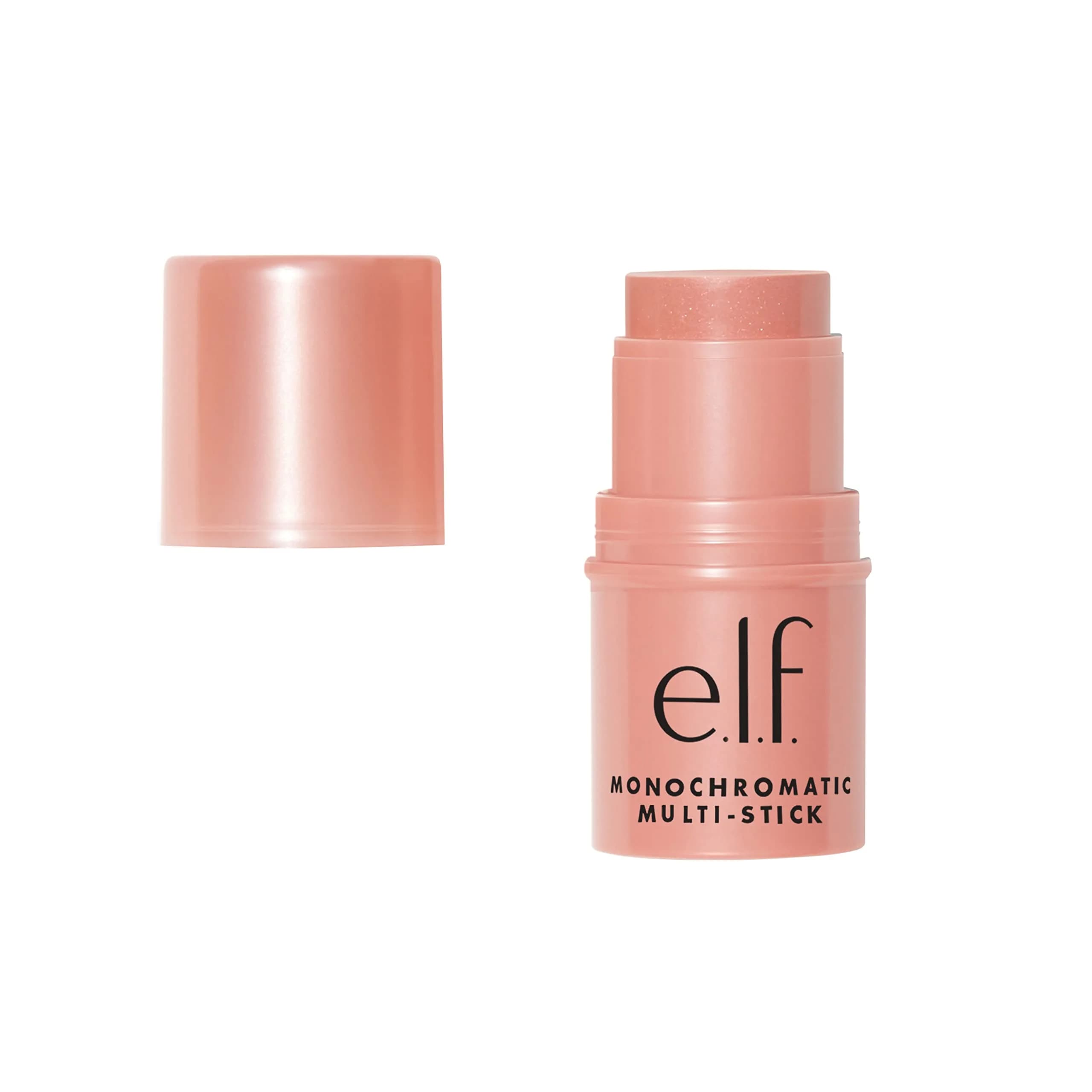 e.l.f. Monochromatic Multi Stick Glistening Peach 5ml (0.155 Oz) | Cream-to-Powder Versatile Makeup - main product image