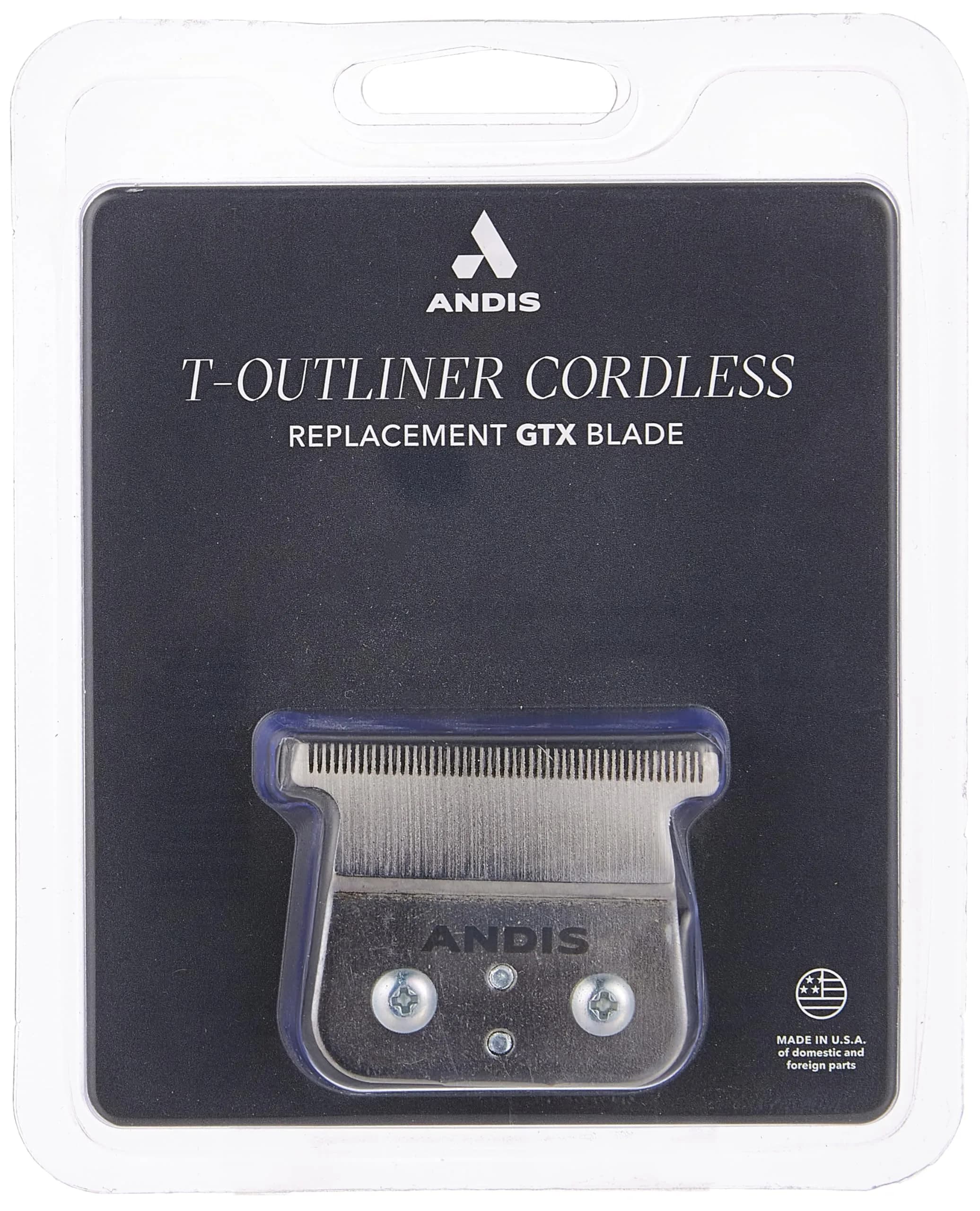 Andis Cordless T-Outliner Li Replacement Deep Tooth GTX Blade, Steel | Long-Lasting Carbon Steel Blade for Precise Hair Trimming - main product image