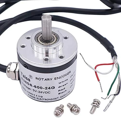 Taiss Incremental Rotary Encoder 600P/R DC 5-24V | Optical AB 2-Phase Quadrature Encoder with 6mm Shaft thumbnail 1