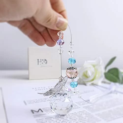 H&D HYALINE & DORA Handmade Crystal Butterfly Prism Suncatcher 30mm (9 in / 23 cm) | Rainbow Maker Hanging Decor thumbnail 3