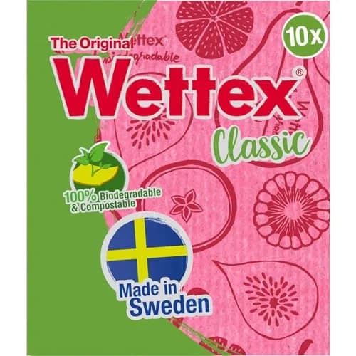 Wettex The Original Swedish Dishcloth for Kitchen 10 Pack | Reusable & Eco-Friendly (70% Cellulose, 30% Cotton) in India thumbnail 1