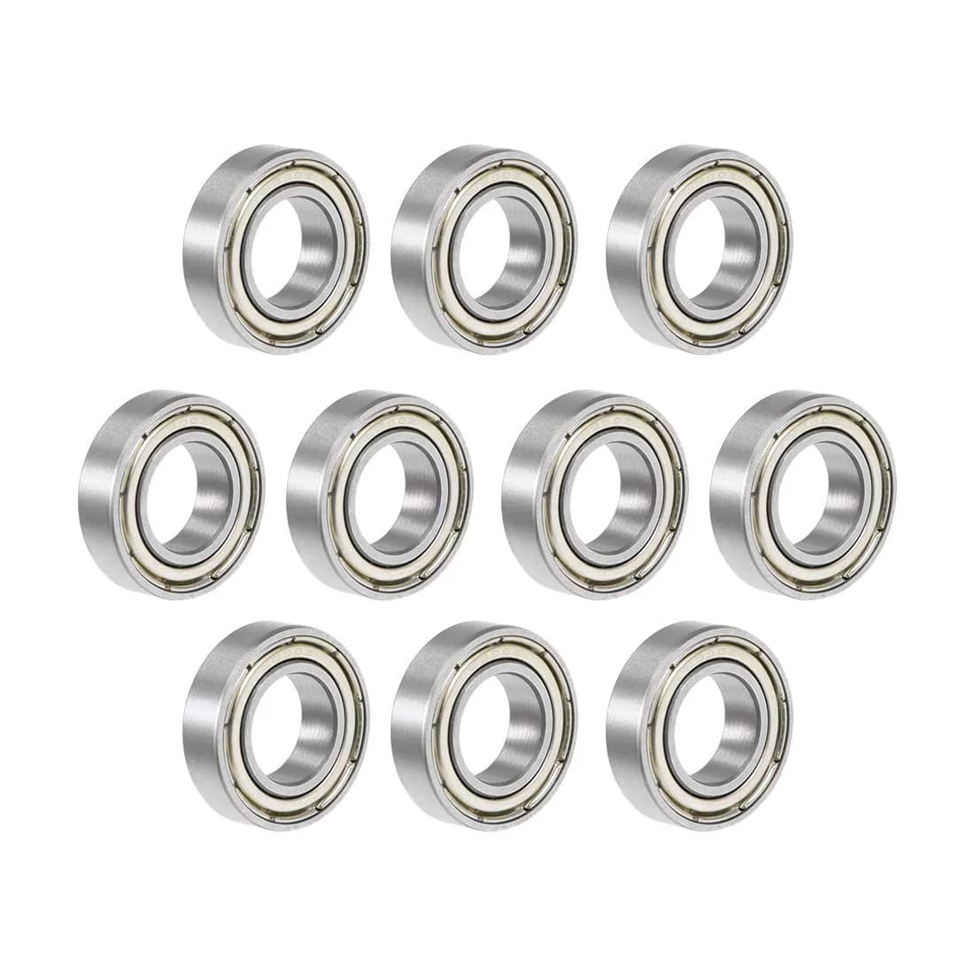 uxcell Deep Groove Ball Bearing 10x19x5mm Chrome Steel 10Pcs | Shielded Type for Industrial & Micro Motors - main product image
