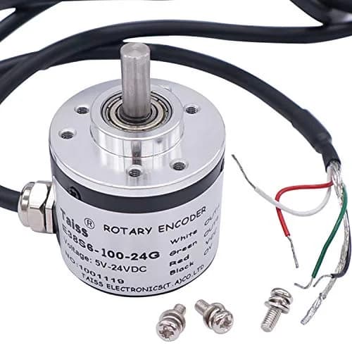 Taiss AB 2 Phase Incremental Rotary Encoder 100P/R DC 5-24V 6mm Shaft | Electronic Component for Control Systems thumbnail 1