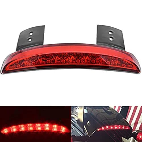 NATGIC Red Chopped Rear Fender Edge LED Brake Light Assembly for Harley XL 883N 1200N XL1200V XL1200X | 12V DC thumbnail 1