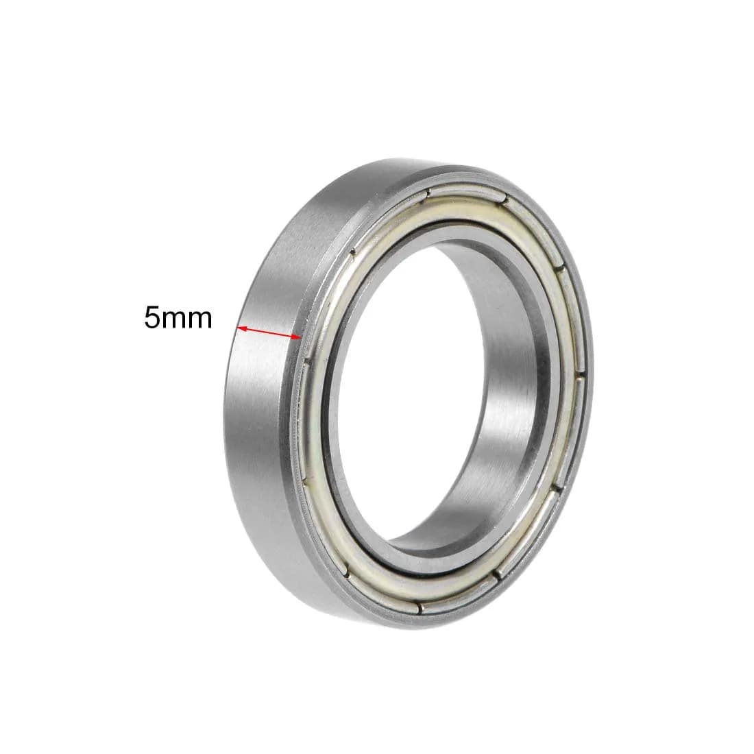 uxcell 6803ZZ Deep Groove Ball Bearing 17x26x5mm Double Shielded Chrome Steel Bearings (1-Pack) - view 3