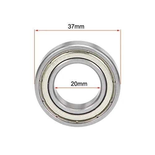 uxcell 6904ZZ Deep Groove Ball Bearing 20x37x9mm Double Shielded Chrome Steel Bearings (1-Pack) thumbnail 4