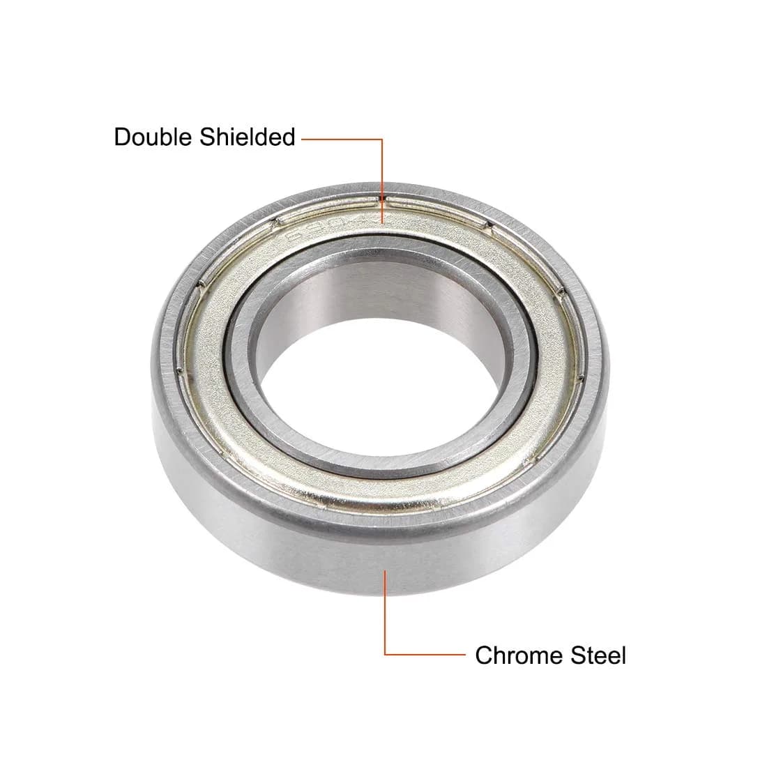 uxcell 6904ZZ Deep Groove Ball Bearing 20x37x9mm Double Shielded Chrome Steel Bearings (1-Pack) - view 2
