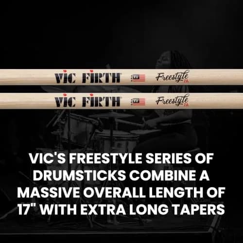 Vic Firth FS7A American Concept Freestyle 7A Drumsticks | 43.18cm (17") Hickory Wood thumbnail 8