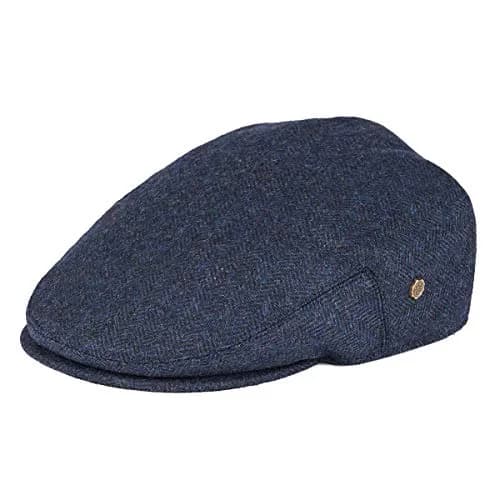 VOBOOM Men Wool Blend Flat Ivy Gatsby Hat Newsboy Cap (Navy, 7 3/8) | Classic Wool Blend Newsboy Cap for Men thumbnail 1