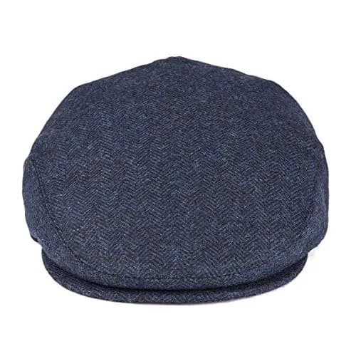 VOBOOM Men Wool Blend Flat Ivy Gatsby Hat Newsboy Cap (Navy, 7 3/8) | Classic Wool Blend Newsboy Cap for Men thumbnail 3