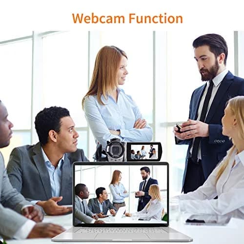 kicteck Full HD 1080P 15FPS Camcorder with 3.0" LCD, 16X Digital Zoom & Webcam Function (Black, 24MP) thumbnail 5