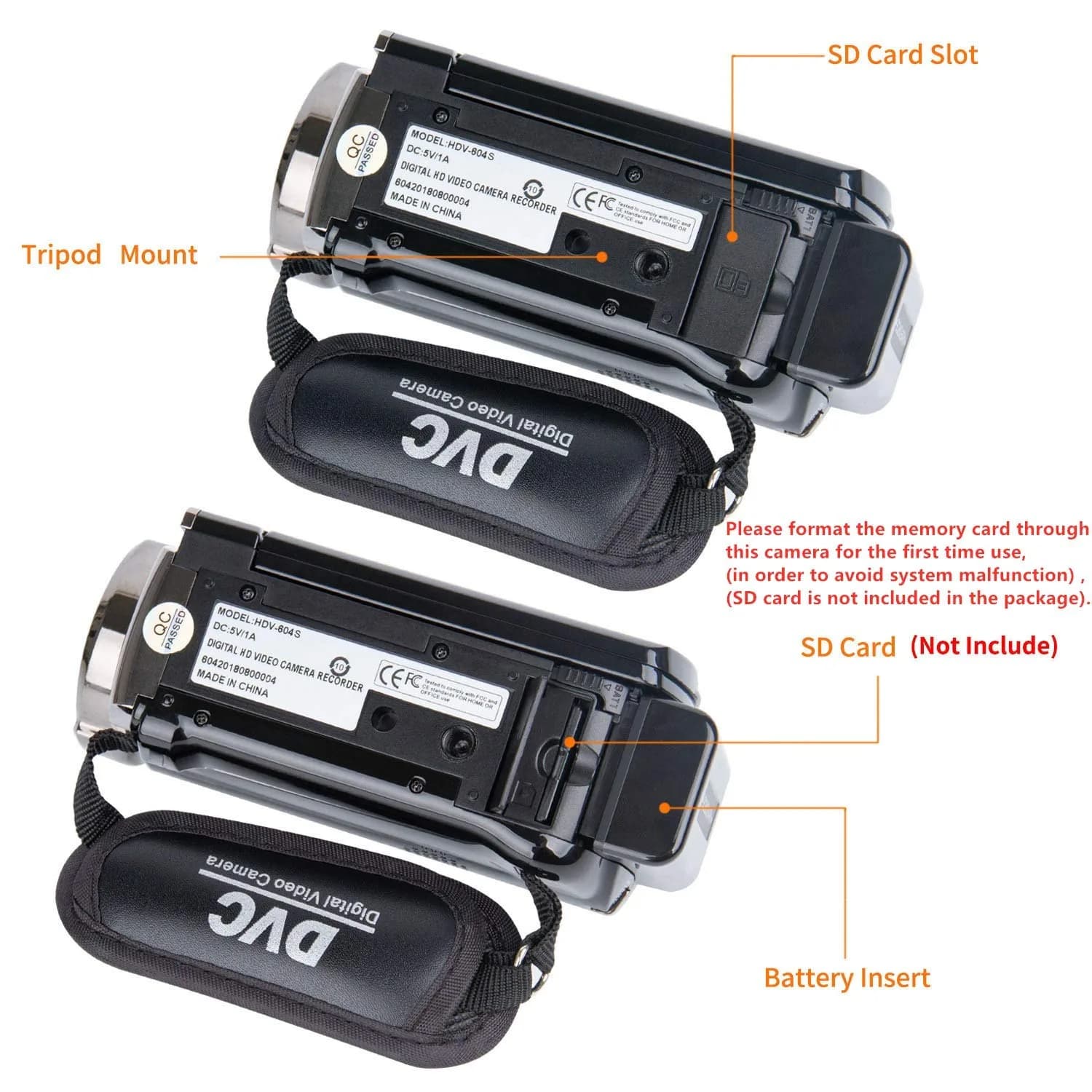 kicteck Full HD 1080P 15FPS Camcorder with 3.0" LCD, 16X Digital Zoom & Webcam Function (Black, 24MP) - view 3