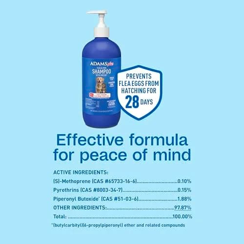 ADAMS Plus Flea & Tick Shampoo with Precor for Dogs & Cats 710ml (24 Fl Oz) | Kills Fleas, Ticks, Eggs & Lice thumbnail 8
