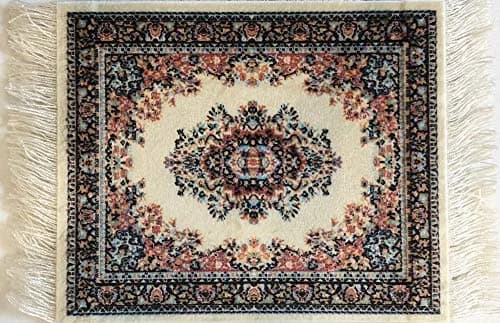 Inusitus Turkish Carpet Coasters Set of 4 | 15.2cm x 10.2cm (6"x4") Mini Drink Mats with Fringe thumbnail 5