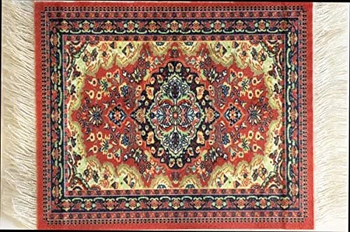 Inusitus Turkish Carpet Coasters Set of 4 | 15.2cm x 10.2cm (6"x4") Mini Drink Mats with Fringe thumbnail 6