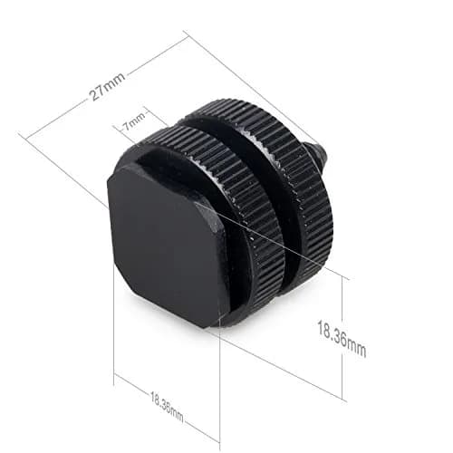 Anwenk Camera Hot Shoe Mount Adapter Combo Pack | 2X Hot Shoe + 2X Cold Shoe, Metal Durable, Universal Fit, 4 Pack thumbnail 5