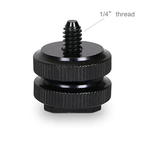 Anwenk Camera Hot Shoe Mount Adapter Combo Pack | 2X Hot Shoe + 2X Cold Shoe, Metal Durable, Universal Fit, 4 Pack thumbnail 6