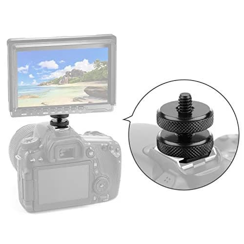 Anwenk Camera Hot Shoe Mount Adapter Combo Pack | 2X Hot Shoe + 2X Cold Shoe, Metal Durable, Universal Fit, 4 Pack thumbnail 7