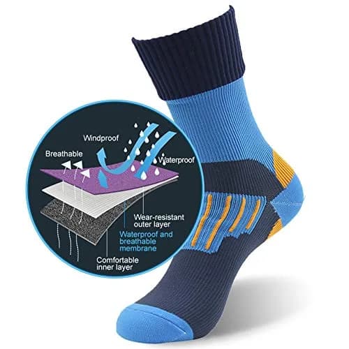 RANDY SUN Waterproof Outdoor Socks Medium | Waterproof & Breathable Hiking Socks thumbnail 3
