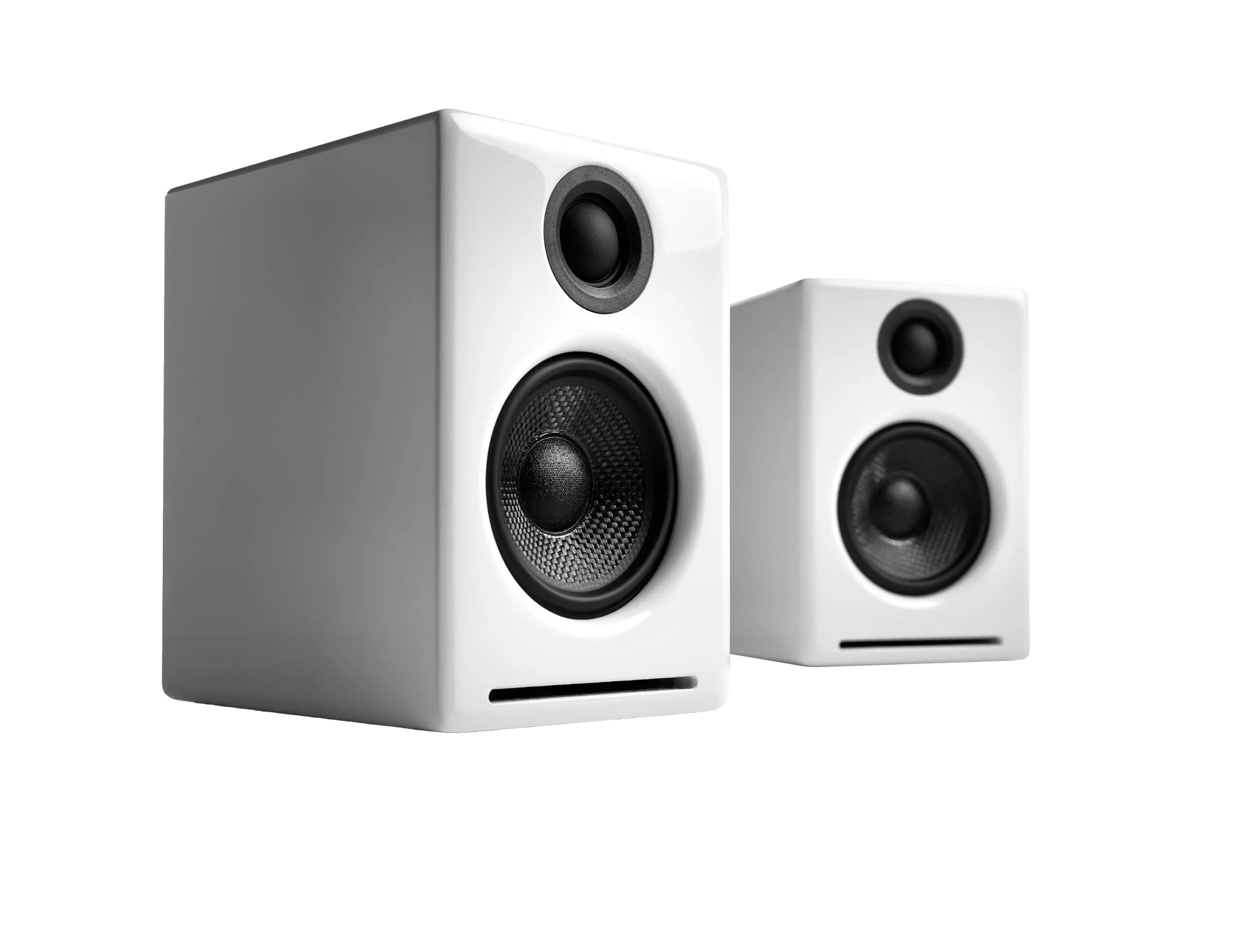 Audioengine A2+ GEN3 Wireless Computer Speakers - 6.8 kg (15 lb) - White | Bluetooth 5.4 Adaptive, aptX-HD, USB-C, RCA, AUX — White