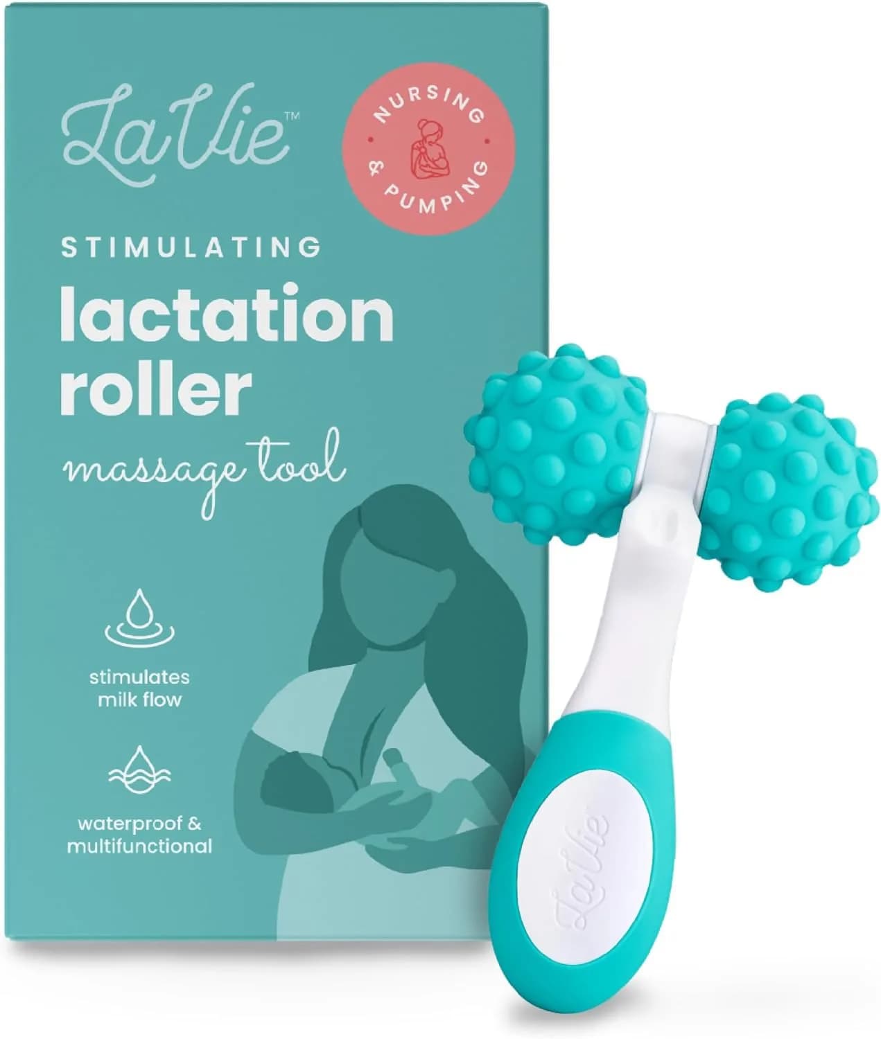 LaVie Lactation Massager Roller | Manual Breastfeeding Tool for Improved Milk Flow and Discomfort Relief - main product image