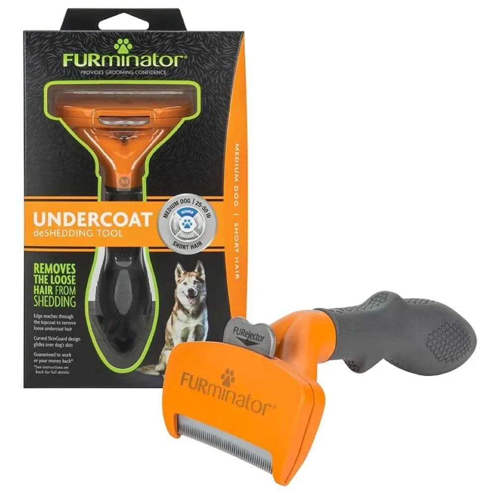 FURminator Medium Dog Undercoat deShedding Tool for Short Hair | Reduces Shedding by Up to 90%