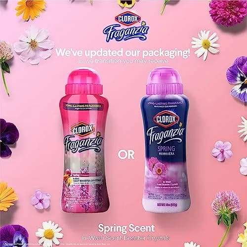 Clorox Fraganzia Laundry Scent Booster Crystals Spring Scent 1060 g (2 x 18 Oz) | Infuses Clothes with Long-Lasting Spring Fragrance thumbnail 2