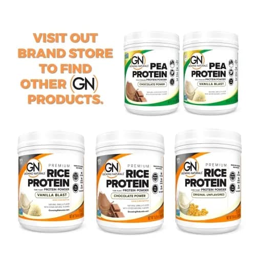 Growing Naturals Organic Rice Protein Powder, Chocolate Power, 16.8 Oz | Vegan & Non-GMO thumbnail 8