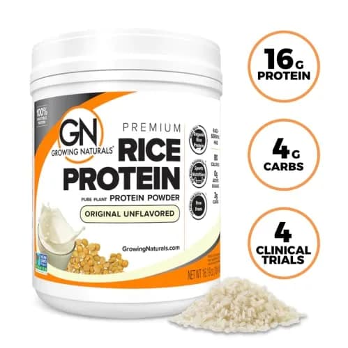 Growing Naturals Organic Rice Protein Powder, Chocolate Power, 16.8 Oz | Vegan & Non-GMO thumbnail 2