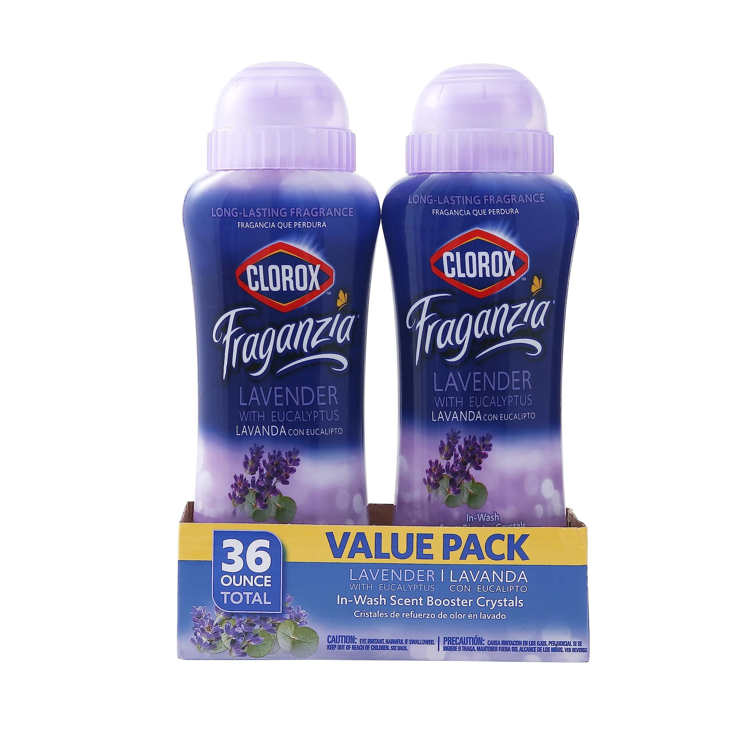 Clorox Fraganzia Scent Booster Crystals Lavender Eucalyptus Twin 36 Oz | Infuses Laundry with Long-Lasting Fragrance - main product image