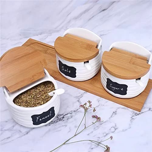 Lucky Goddness Sugar and Cream Set, Ceramic Sugar Containers with Lid & Spoon, 8.8 fl oz (260ML) | Elegant Kitchen Decor thumbnail 2