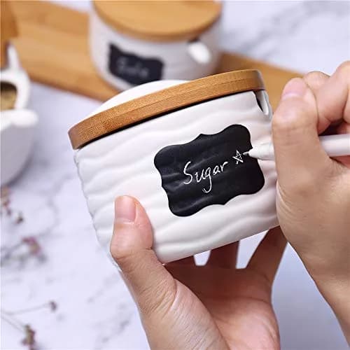 Lucky Goddness Sugar and Cream Set, Ceramic Sugar Containers with Lid & Spoon, 8.8 fl oz (260ML) | Elegant Kitchen Decor thumbnail 3