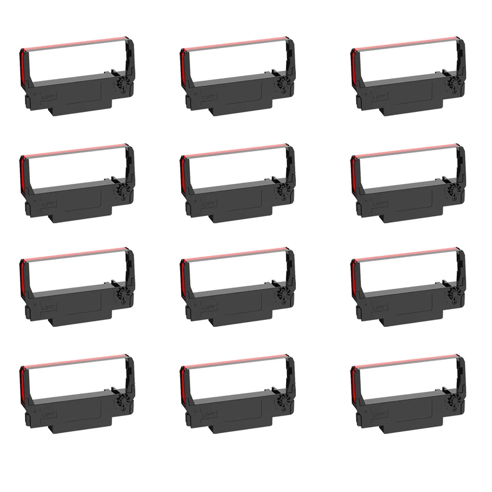 Bigger Replacement for ERC-30, ERC 30 34 38 B/R Printer Ribbon 12 Pack | Long-Lasting, Crisp Output for Impact Printers — Black and Red