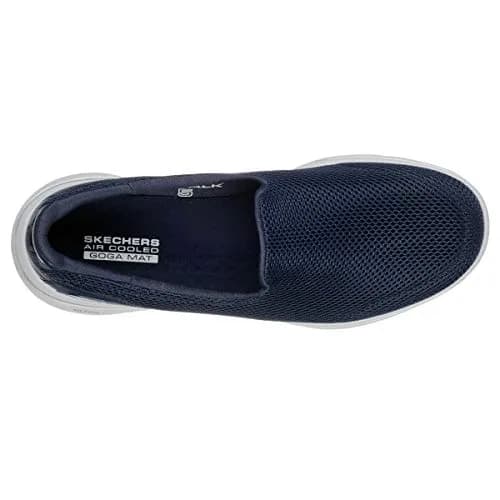 Skechers Women's Go Walk 5 Sneaker, Navy/White, 10 | Breathable Mesh & Ultra GO Cushioning thumbnail 5
