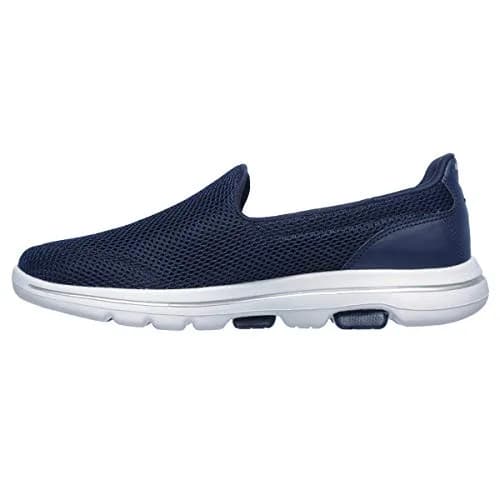 Skechers Women's Go Walk 5 Sneaker, Navy/White, 10 | Breathable Mesh & Ultra GO Cushioning thumbnail 7