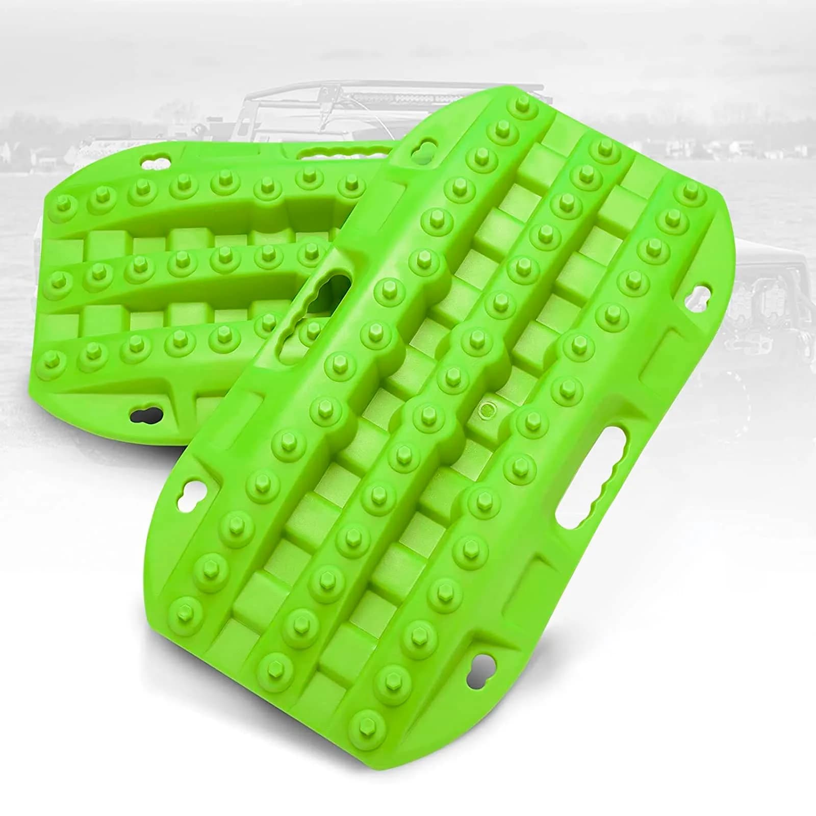 BUNKER INDUST Off Road Traction Boards 2 Pcs Short Recovery Track Traction Mats 63.5cm (25.19in) | For 4WD Mud, Sand, Snow Ramps