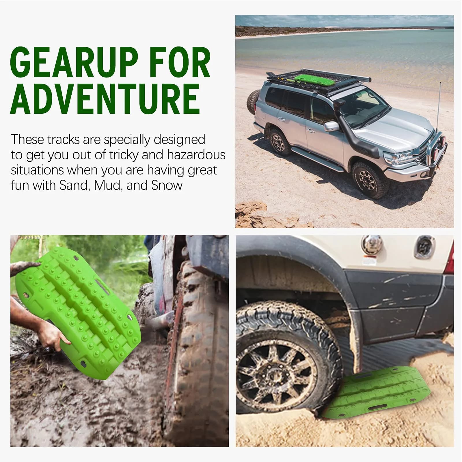 BUNKER INDUST Off Road Traction Boards 2 Pcs Short Recovery Track Traction Mats 63.5cm (25.19in) | For 4WD Mud, Sand, Snow Ramps - view 7