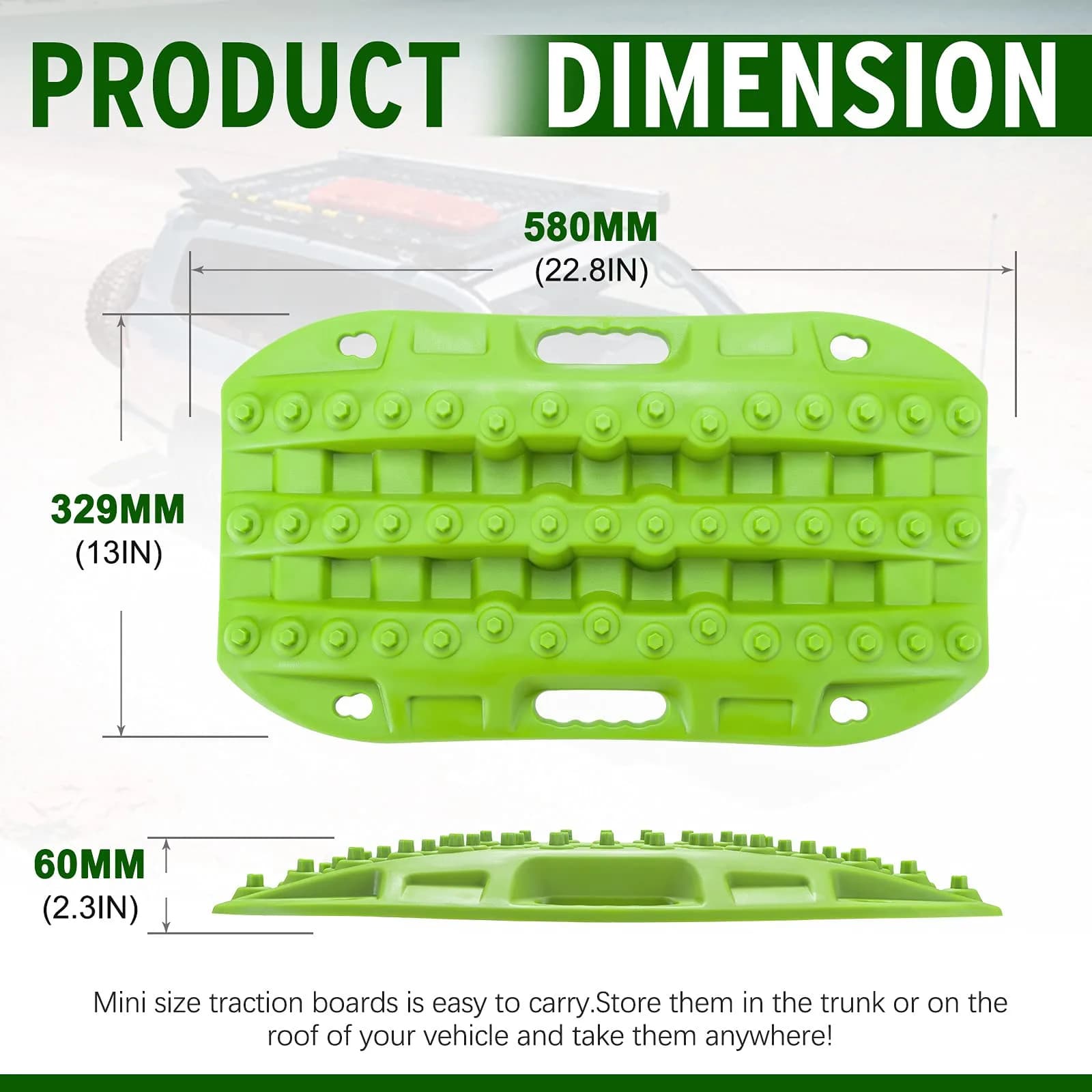 BUNKER INDUST Off Road Traction Boards 2 Pcs Short Recovery Track Traction Mats 63.5cm (25.19in) | For 4WD Mud, Sand, Snow Ramps - view 2