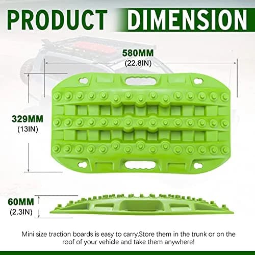 BUNKER INDUST Off Road Traction Boards 2 Pcs Short Recovery Track Traction Mats 63.5cm (25.19in) | For 4WD Mud, Sand, Snow Ramps thumbnail 2